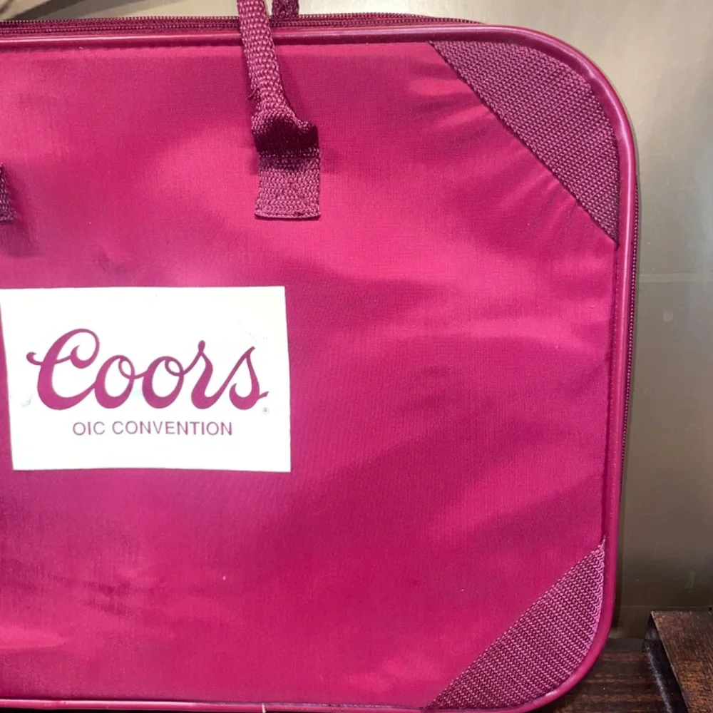 NWT Vintage Toppers Coors Beer OIC Convention Nylon Brief Bag Water‎ Resistant